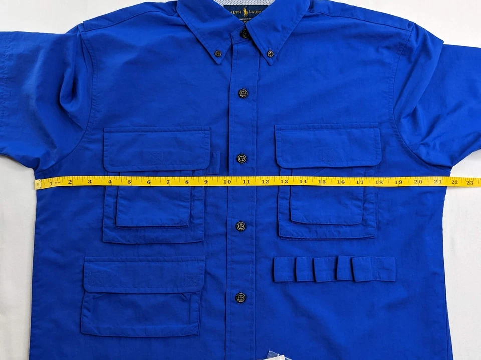 Polo Ralph Lauren Shooting Shirt Mens (Unisex) Small Blue SS Vented $198 - Image 4 of 4