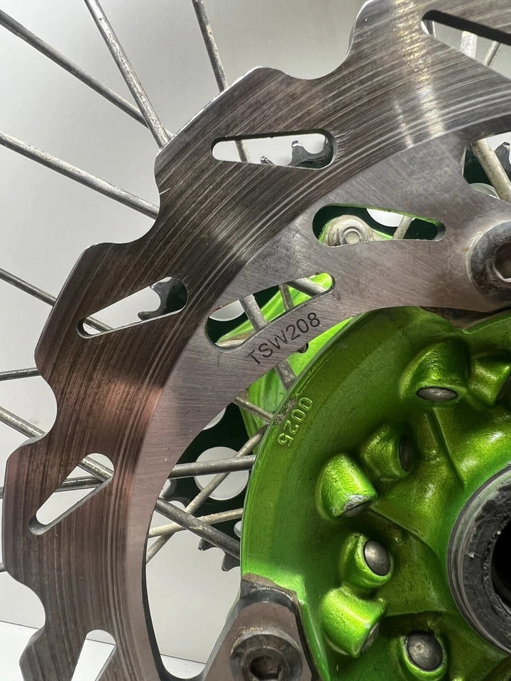 Juego de ruedas delanteras traseras KX250F KX 250F 2009 OEM Monster Energy Green Foto 3 de 4