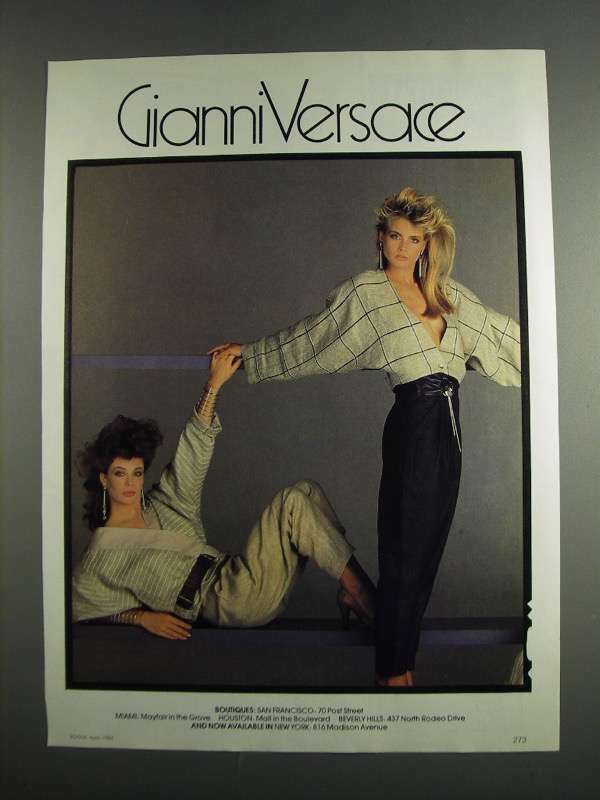 1984 Gianni Versace Fashion Ad | eBay