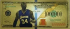 Kobe Bryant $1,000,000 Note Lakers Novelty 24K Gold Foil Plated Bill XX004