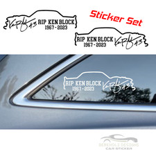 Ken Block RIP Aufkleber Set  Rally Legende Autoaufkleber 20 cm Tuningsticker