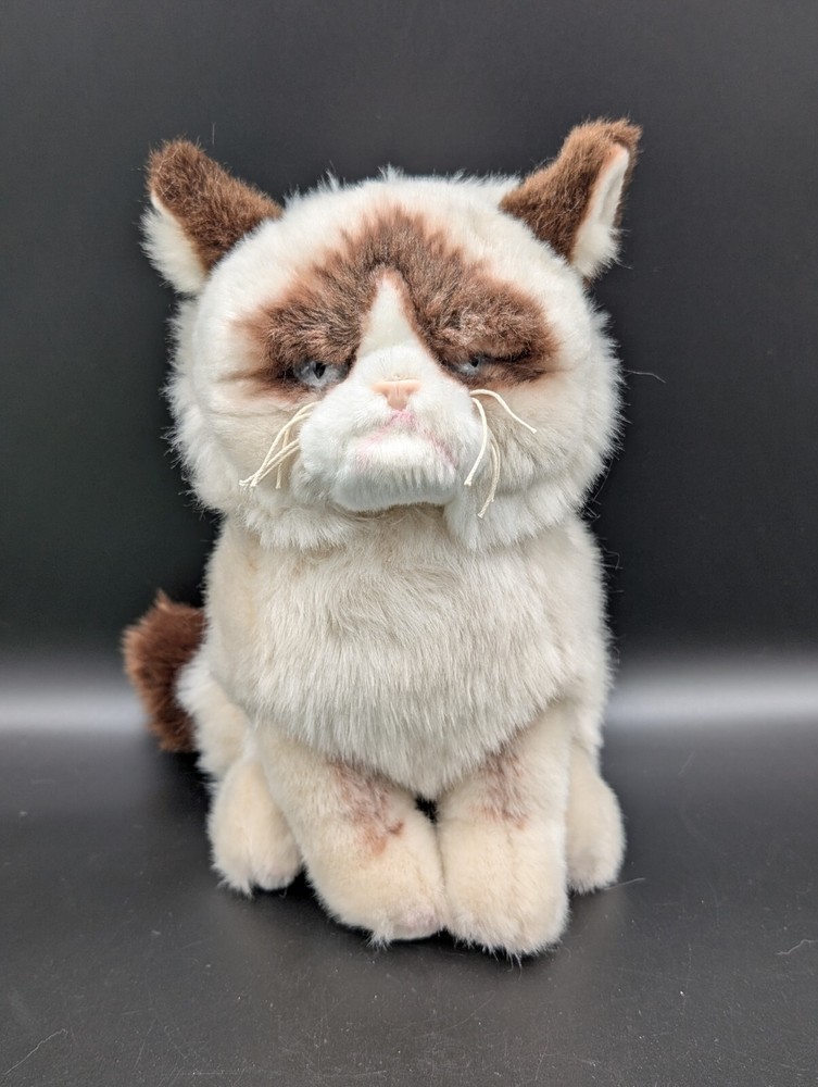 GUND Grumpy Cat Meme Blue Eyes Realistic Plush Doll Stuffed 9” Toy Kitty Animal