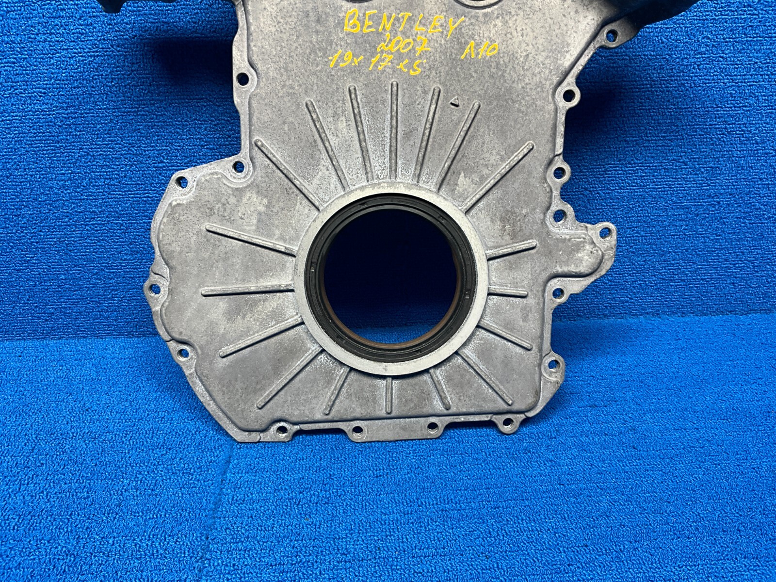 2006-2010 BENTLEY CONTINENTAL GTC 6.0L ENGINE REAR CENTER LOWER CRANK COVER OEM