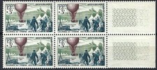 FRANCE Journée du timbre 1955. Yvert N° 1018 bloc de 4. Neuf sans charnière. (A)