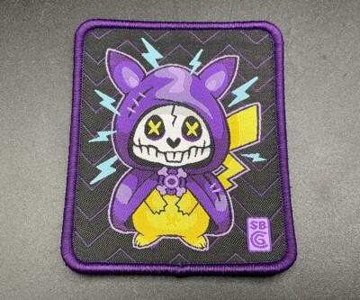 Castle x Grayscale WTF Is Skelechu Yellow EDC Woven Pouch Patch