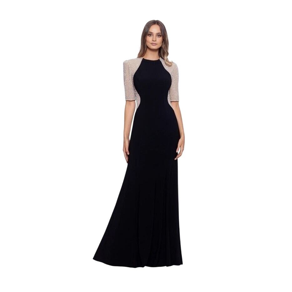 green emerald velvet dress Modern Citizen Women's Prima Jersey Midi Dress - Black main image 1