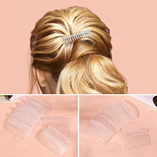 Side Combs Hair Clips Transparent Plastic Travel Decorative Diy Veil - Picture 4 of 12