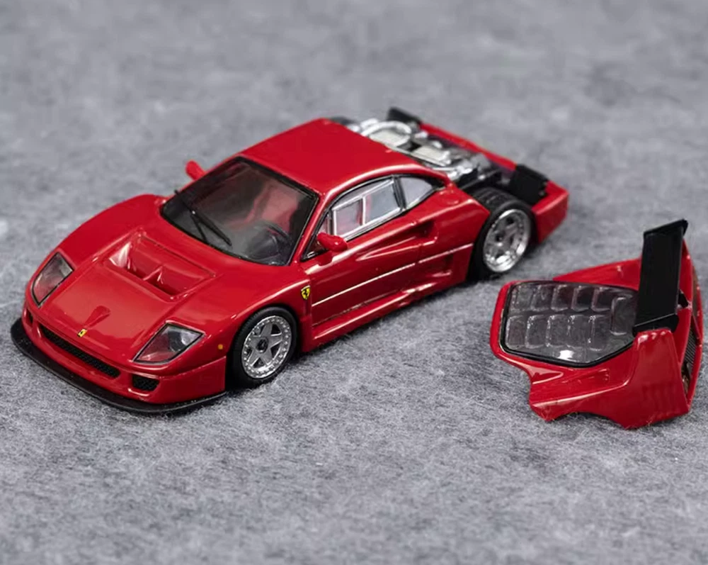 SH 1:64 Red F40 LM Racing Sports Model Diecast Metal Car