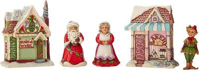 Jim Shore*SET of 5 SANTA'S WORKSHOP*New*MRS. CLAUS*Christmas village*ELF*4044516