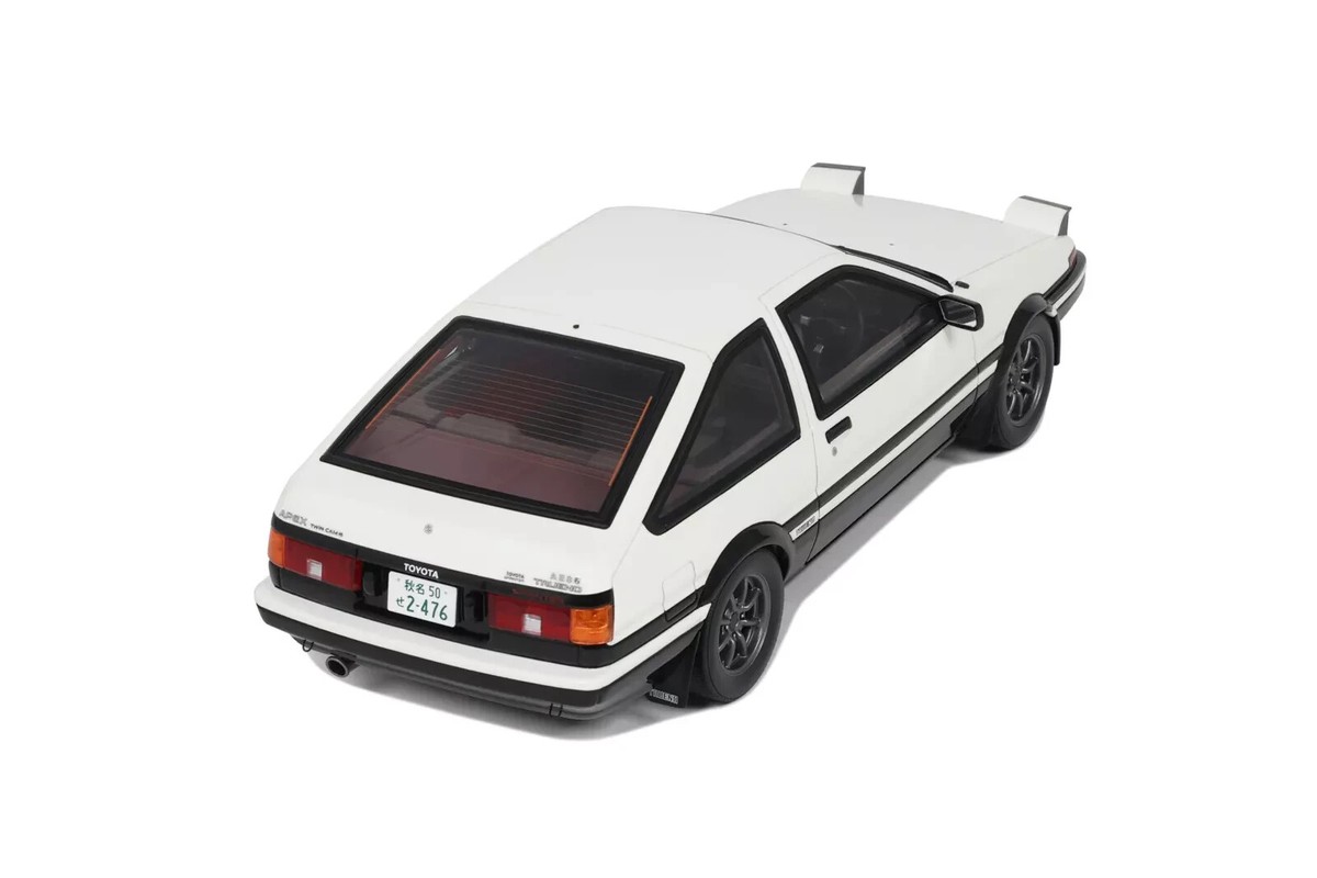 1/18 Toyota Sprinter Trueno (AE86) 1985 White Black Model by Otto