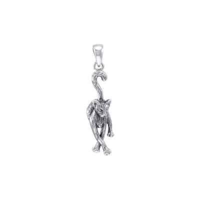 Cat 925 Sterling Silver Pendant Fine Kitty Animal Totem Spirit Jewelry