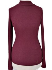 Ted Baker Top Size 6 Ted Size 0 Metallic Fibre Burgundy VGC STORMIE