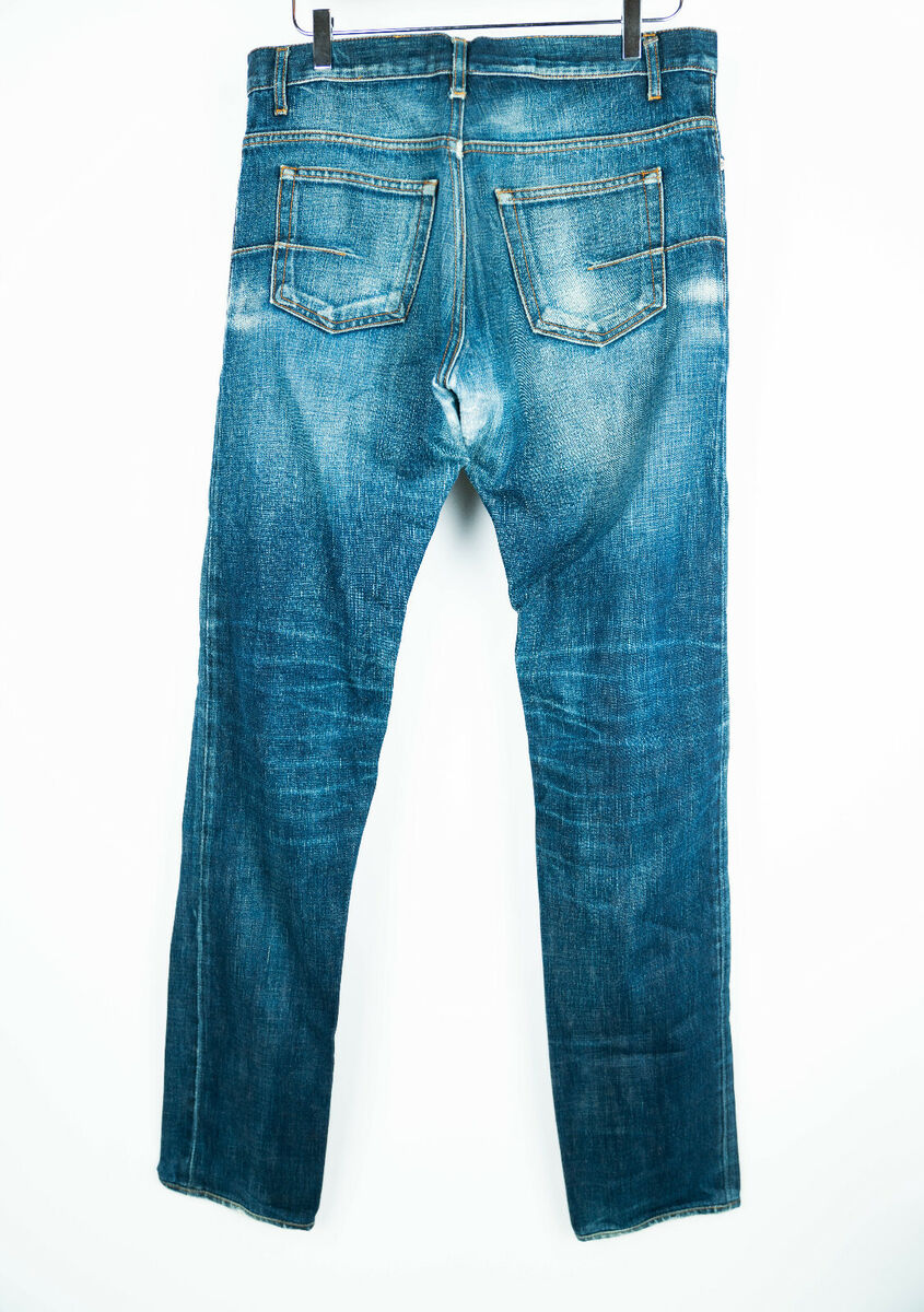 DIOR HOMME Blue Washed Denim Jeans Skinny Slim 32 33 34 DIOR HOMME Blue Washed Denim Jeans Skinny Slim 32 33 34