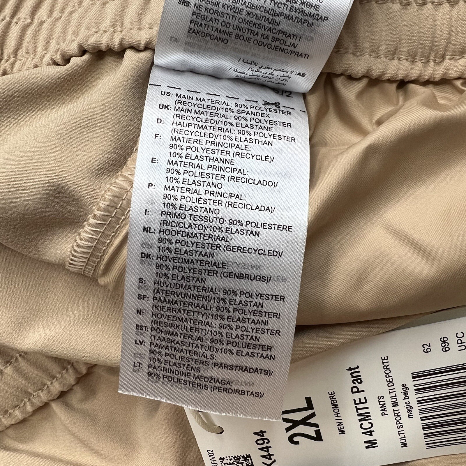 NEW XXL Adidas 4CMTE Pants Multi Sport Aeroready Magic Beige Mens HK4494 thumbnail 11