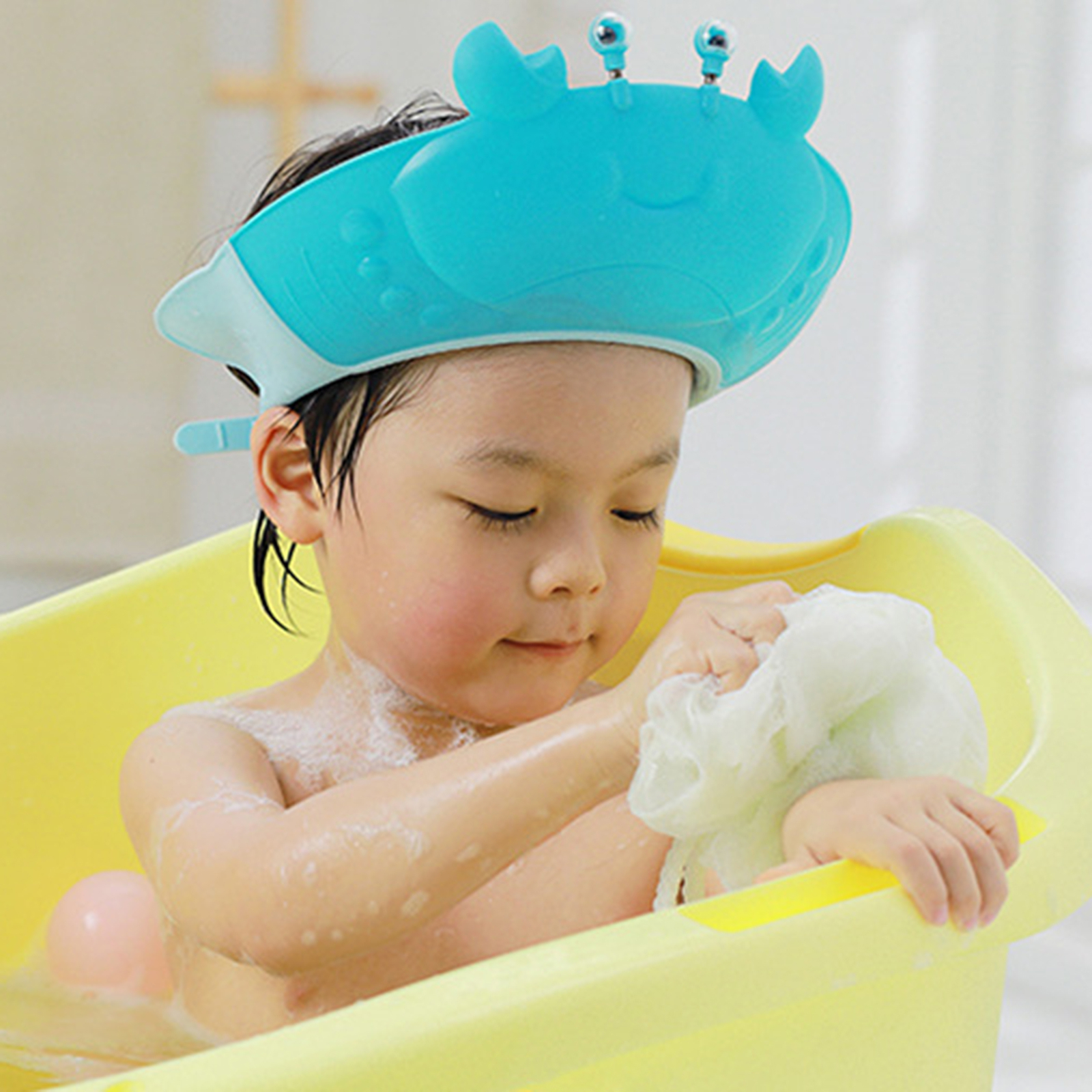 Infant Bathing Hat Easy to Use Ear Protection Kids Infant Shower Bathing eBay