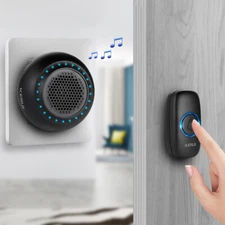 KERUI Upgraded Remote Waterproof LED Wireless Doorbell 32 Songs Chime Door Bell