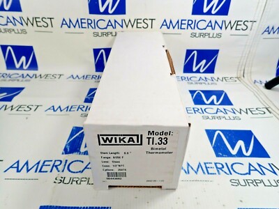 WIKA MODEL TI.33 BIMETAL THERMOMETER 1/2 NPT RANGE 0-250 STEM 6'' NEW