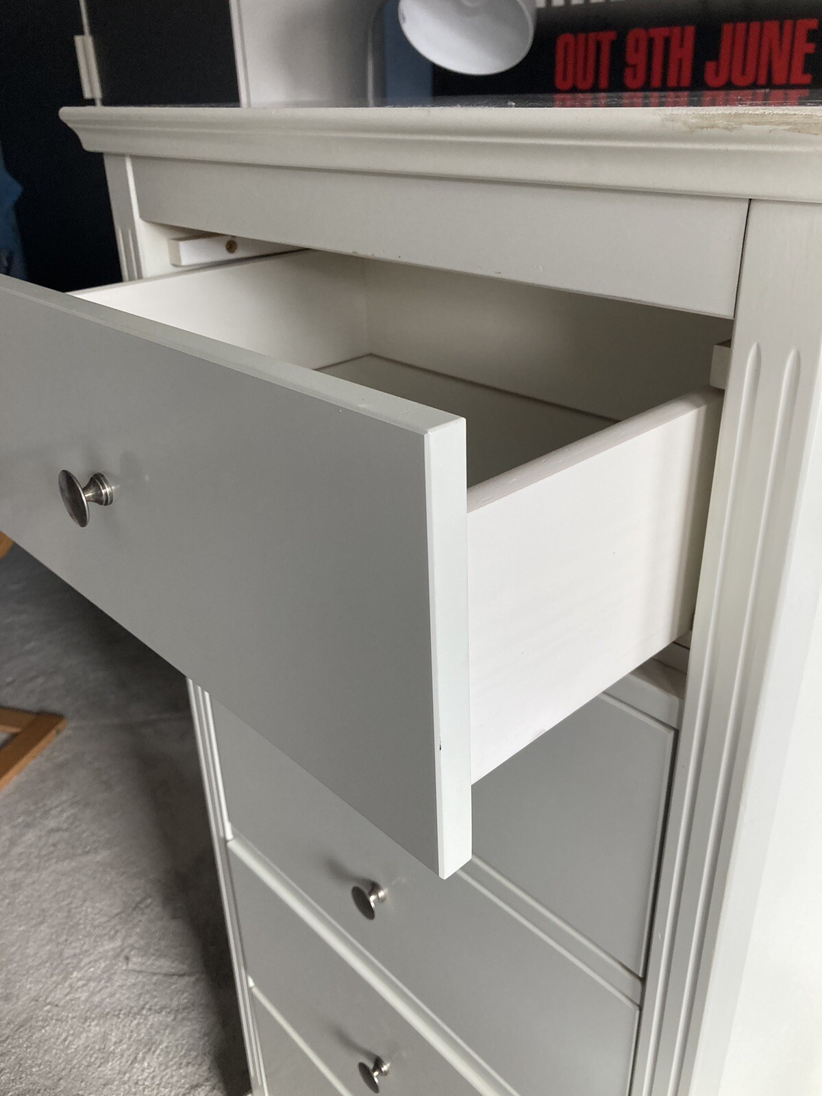 5 drawer chest of drawers white gloss eBay