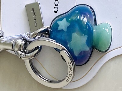 NWT COACH COACHTOPIA MUSHROOM BAG CHARM BLUE/MULTI RESIN CN995 | eBay