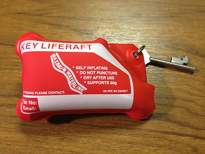 RED Boat Key Ring Liferaft Inflatable Buoyancy Float Air Keys Floating ...
