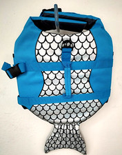 Dog Blue Mermaid Pool Swimming Floatation Adjustable Vest Life Jacket SZ Med