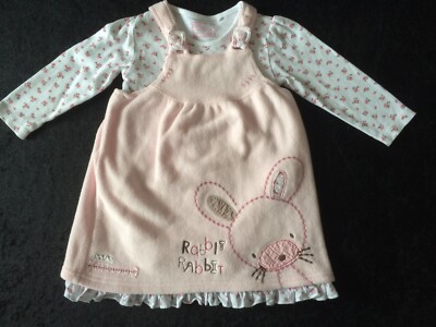 Neuwertig: Next Kleid/Fleecekleid + Body (12-18 Monate)