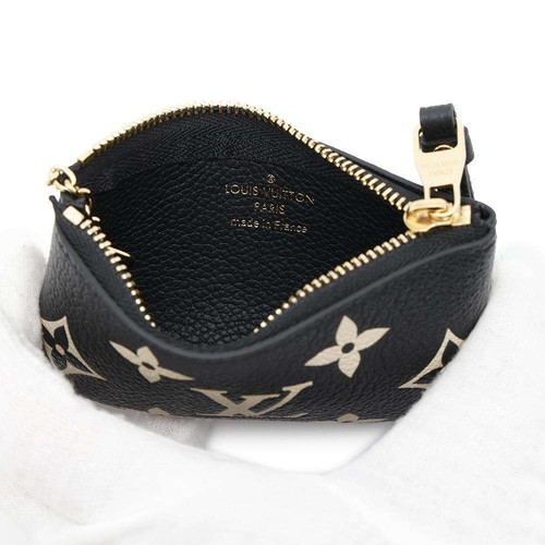 Boutiques LOUIS VUITTON Porte-clés Carte Pochette Cles Bicolore Monogramme Empreinte Cuir...
