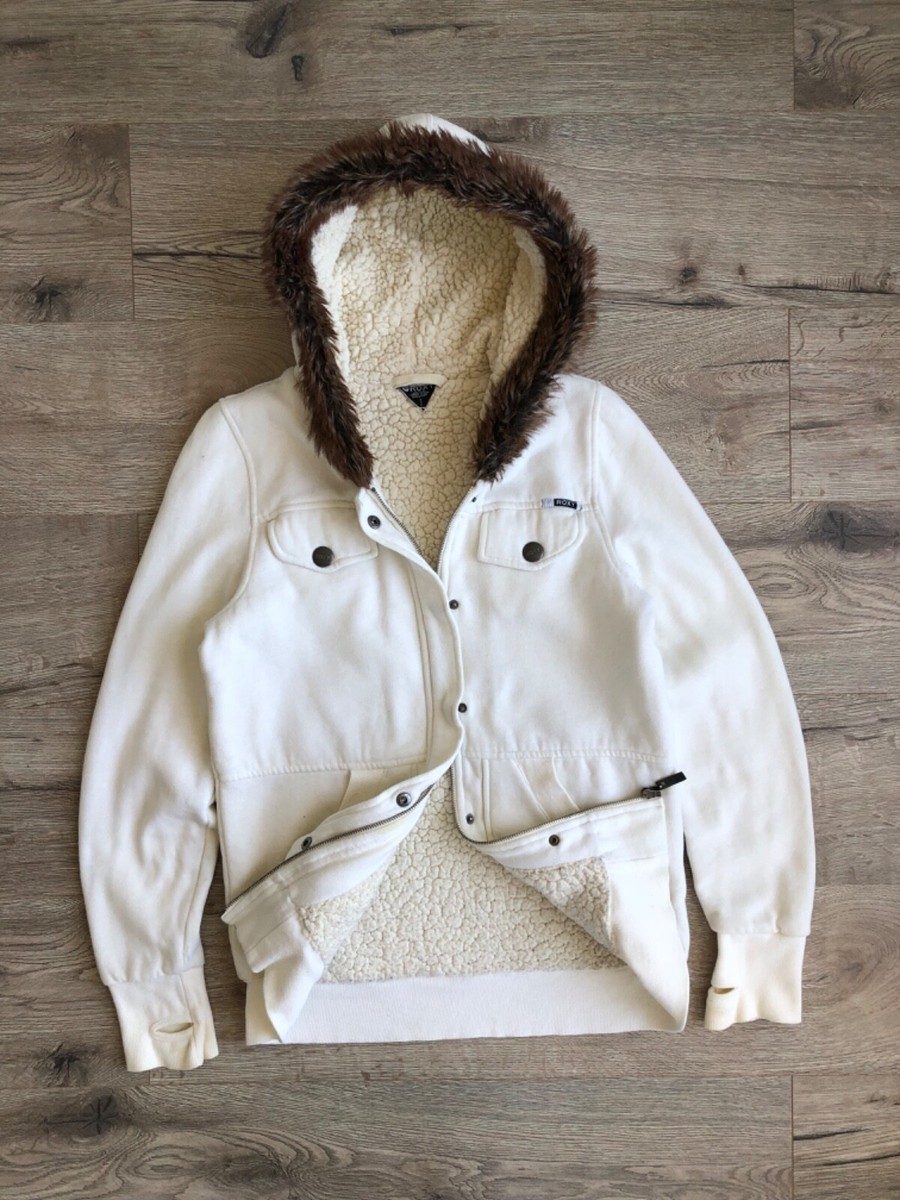 Roxy Faux Fur Hooded Jacket 00s Vintage Teddy | eBay Roxy Faux Fur Hooded Jacket 00s Vintage Teddy | eBay