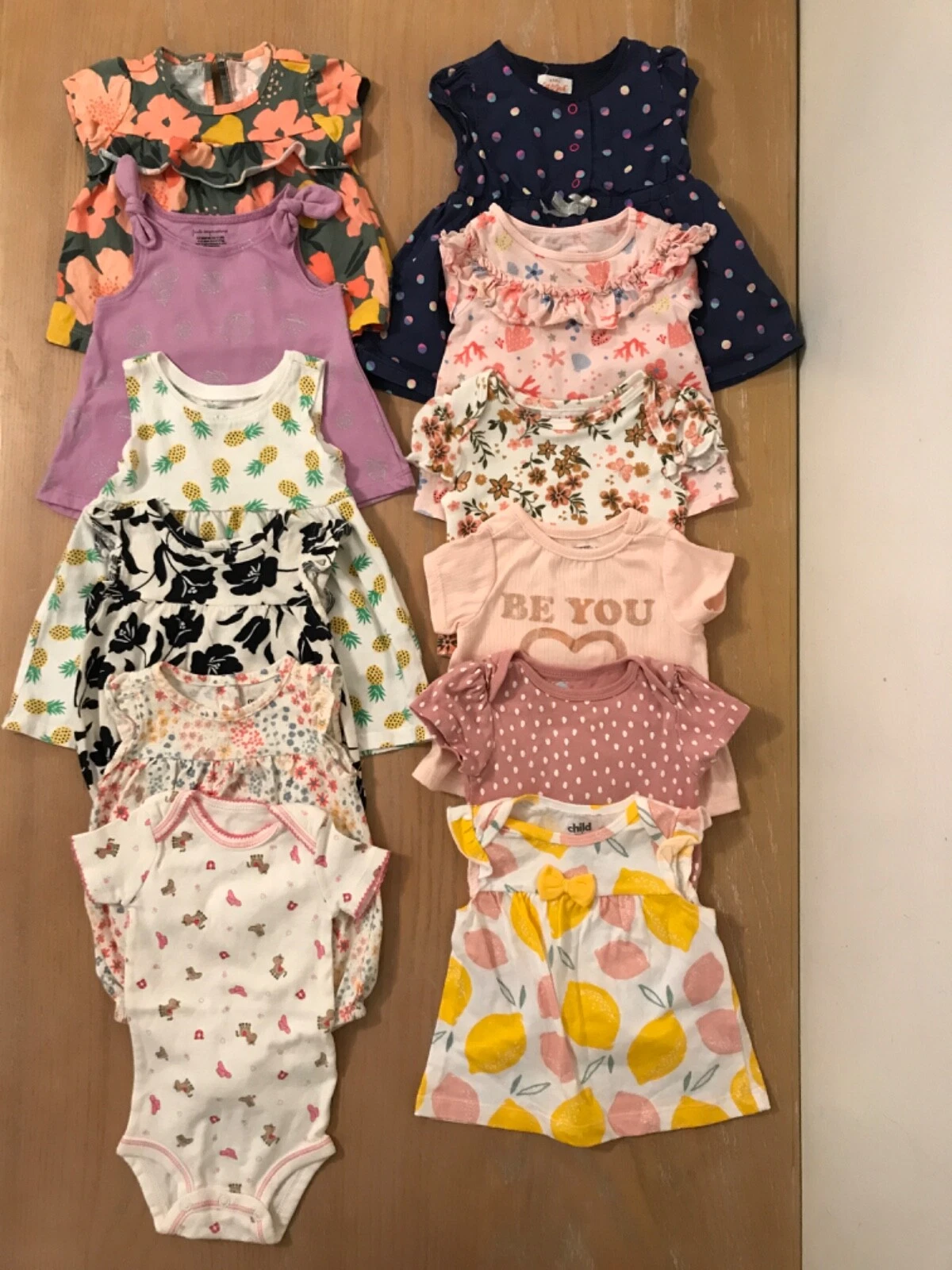 Carter's, Old Navy, Others Infant Girls Clothing Lot of 12 Size 3-6 Months