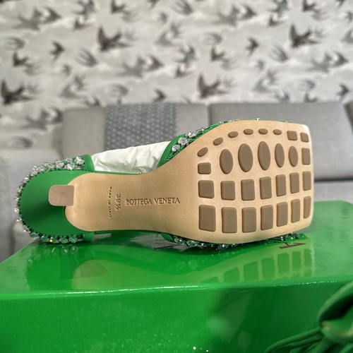 Bottega Veneta Pumps Mesh Sandalen Web Glitzer Sittich grün Gr. 6,5 39,5 NEU - Bild 14 von 24