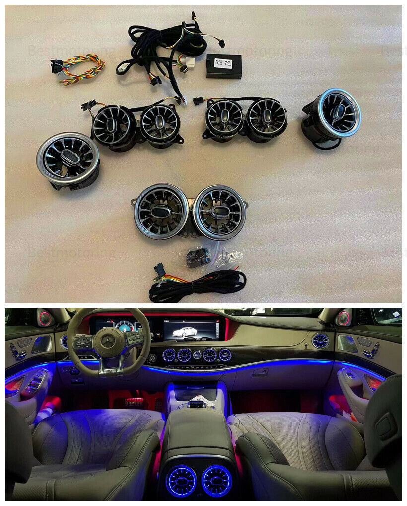Mercedes-Benz Ventile セット Turbine Air Vent Set 8PCS For Mercedes Benz W222 S Class 7 Color