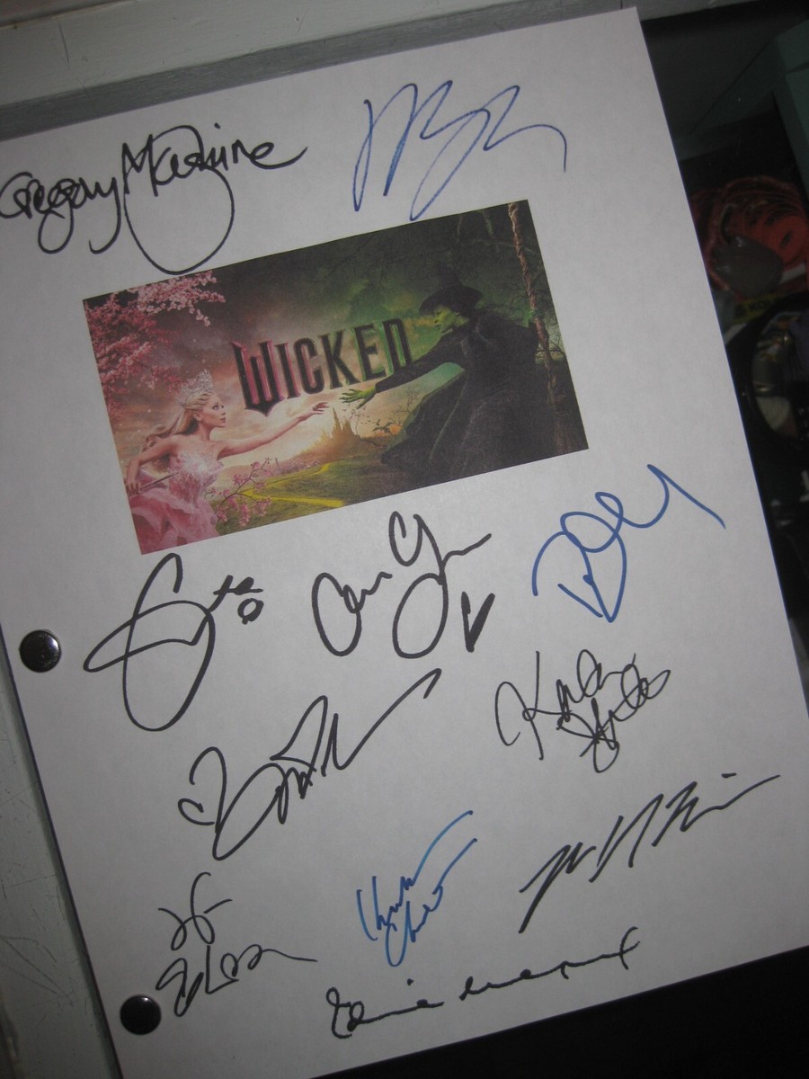 Wicked: Part I Signed Film Script X11 Cynthia Erivo Ariana Grande