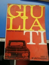 libretto uso è manutenzione alfa romeo giulia originale dell'epoca no replica