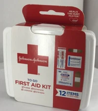Johnson & Johnson First Aid To Go! Portable Mini Travel Kit, 12 pieces