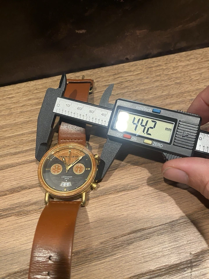 Reloj Original Grano Alterra Cronógrafo 44mm Piedra Koa Lavado Foto 2 de 4