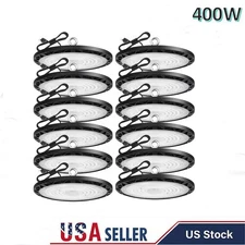12Pack 400W UFO Led High Bay Light Factory Warehouse Gym Commercial Shop Light