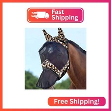 Harrison Howard LumiVista Horse Fly Mask Long Nose with Ears UV Protection for H