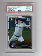 2016 Bowman Chrome Prospects 1st Shane Bieber Rookie PSA 10 Gem Mint Indians