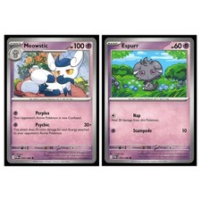 2 Card Pokemon TCG Collection - ME03: Perfect Order - Espurr & Meowstic LP