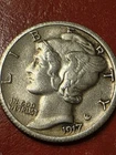 1917-D  Mercury  SILVER Dime   JUST AT BU  FSB  !  9.2 Million 1917-Ds   RARE !