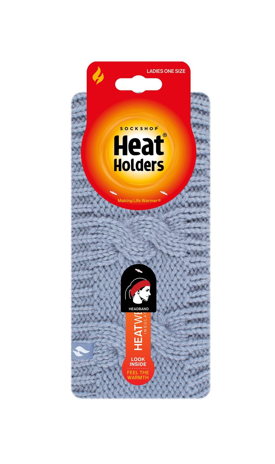 Heat Holders Alta Ladies Cable Knit Headband Dusky Blue