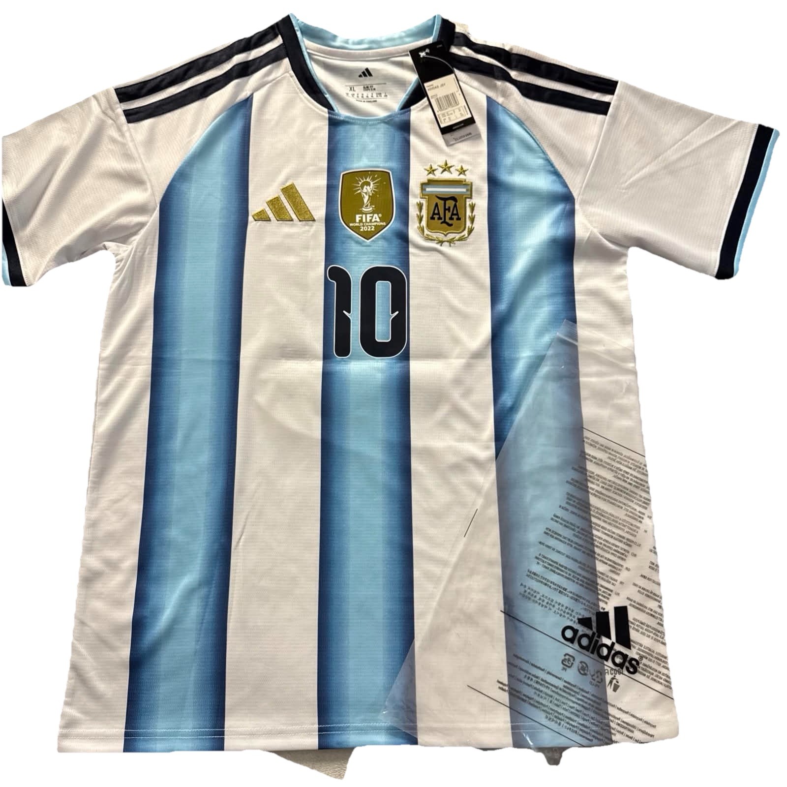 2022/23 Argentina Home Jersey #10 Messi Large World Cup Champions 3 STAR Kit