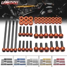 Stainless Engine Bolt Screw w/ Covers Kit For Harley Touring Street Glide 07-16