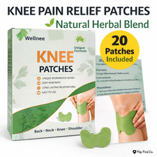 Herbal Knee Pain Relief Patches 40pc Wormwood Ginger Natural Back Neck Relief