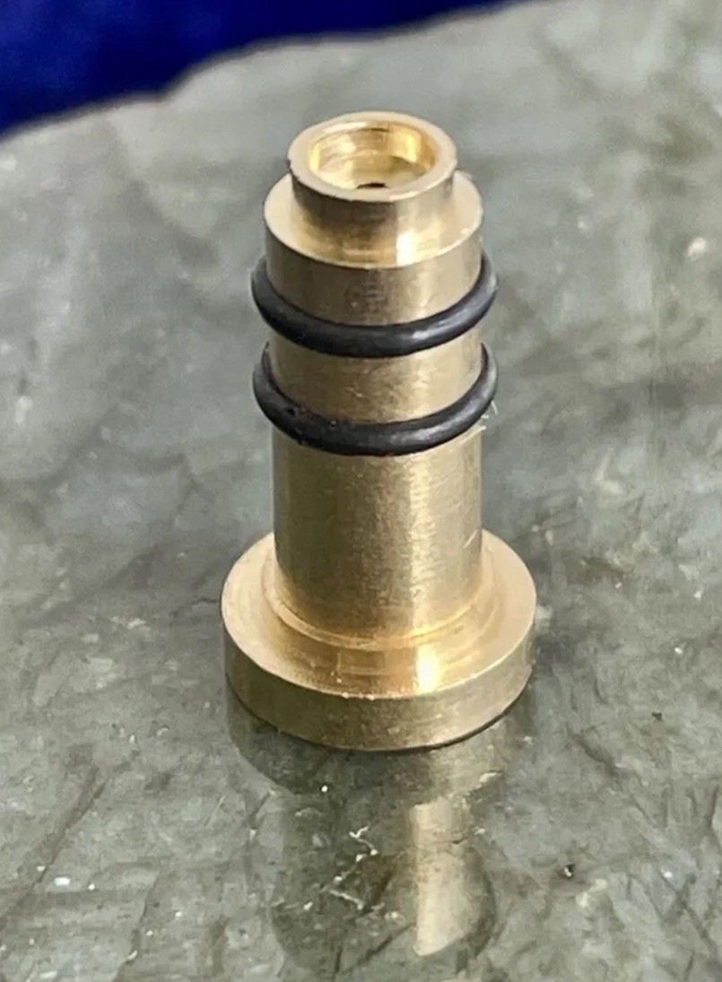 Original Alfred Dunhill Rollagas Lighter Solid Brass Butane Refill Fill Adapter 