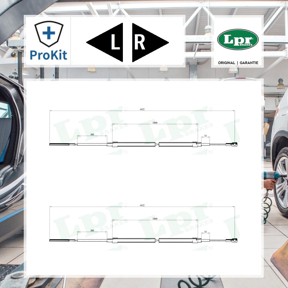 2x ORIGINAL® Lpr Seilzug, Feststellbremse Links, Rechts für BMW 3 Touring 3 3