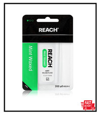 Reach Mint Waxed Dental Floss 200 Yards Extra Wide Cleaning Surface 1 Pack
