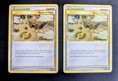 Ruins of Alph 76/90 (X2) Uncommon HGSS Undaunted Pokemon TCG - LP 