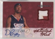 2007-08 Fleer Hot Prospects Rookie Red 13/25 Derrick Byars #112 Patch Auto g9j