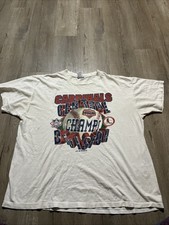 Vintage St Louis Cardinals 1996 World Series Division Champ Shirt Mens XL White